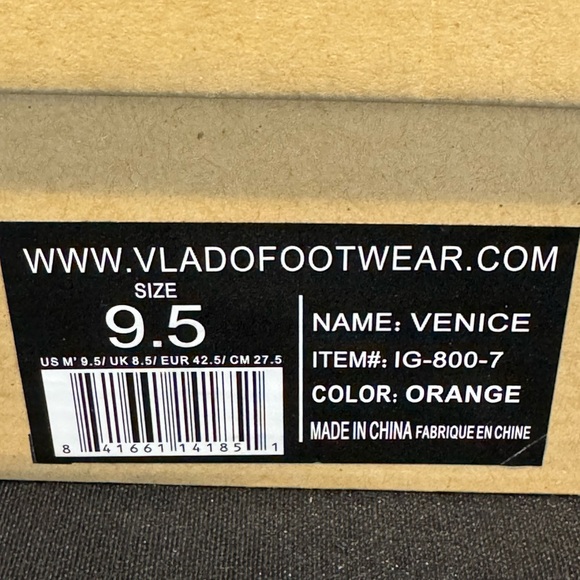 Vlado Footwear Men’s Venice sneakers size 9.5 color orange - Picture 5 of 7